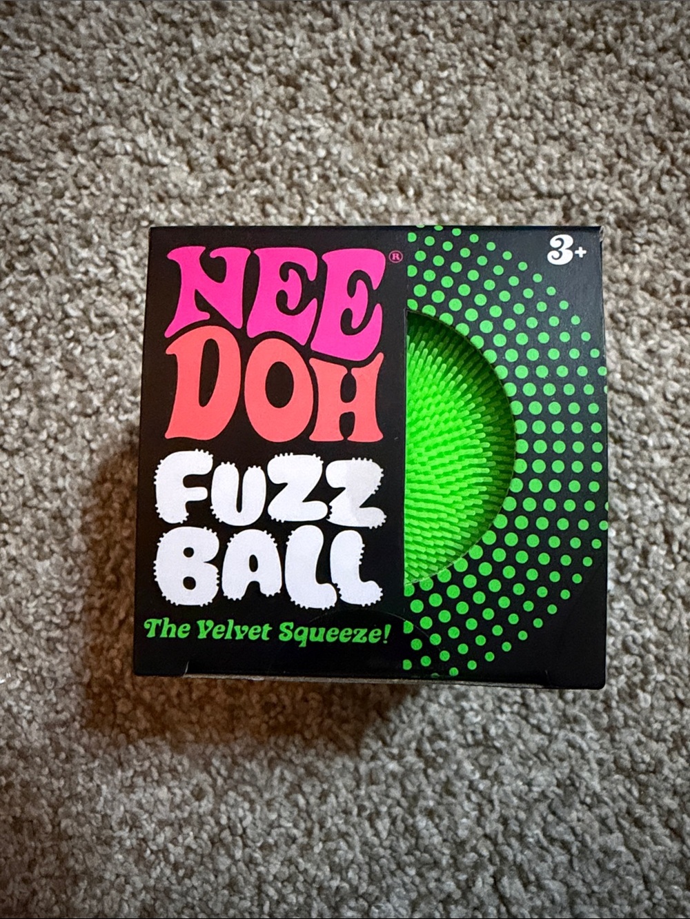 Needoh Fuzz Ball Stress Toy - Bright Green